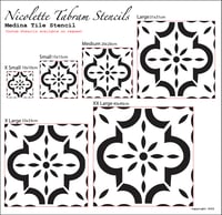 Image 5 of Medina Tile Stencil for Floors, Tiles and Walls- Moroccan Stencil/XS,S,M,L,XL