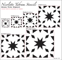 Image 3 of Alora Tile Stencil for Floor and Walls Tiles/Moroccan Stencil/DIY Floor Project.XS,S,M,L,XL