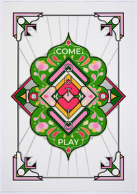 Image 1 of Come Out To Play! Ltd A1 Giclee print with silver ink silkscreen - FREE UK SHIPPING