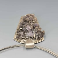 Image 4 of Druzy Grape Agate and Sterling Pendant K0359