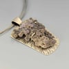 Druzy Grape Agate and Sterling Pendant K0359