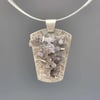 Druzy Grape Agate and Sterling Pendant K0359