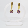 'dawada gold & purple' dangle earrings | gold