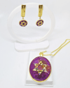 'dawada gold & purple' pendant chain | gold