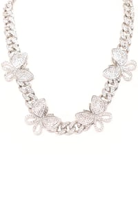 Silver Butterfly Choker Necklace
