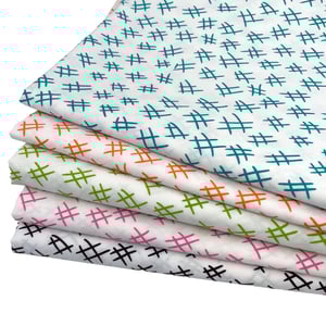 Hashtags by the Yard: Black/White, Fuchsia, Lime, Orange, or Teal