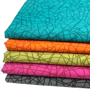 Threaded Lines By the Yard: Grey, Fuchsia, Green, Orange, or Teal