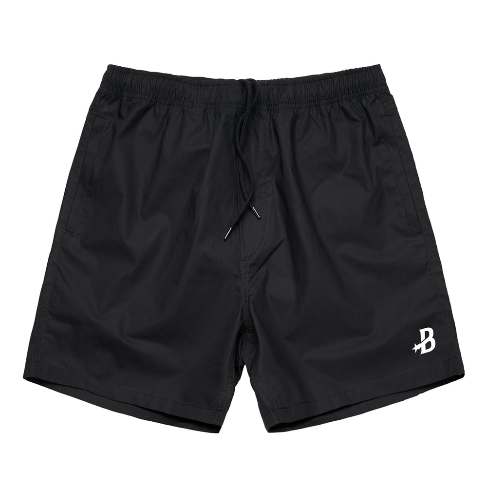 Image of Bay Inf Co - black beach shorts