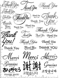 Image 1 of Thank You Rubber Stamps P85
