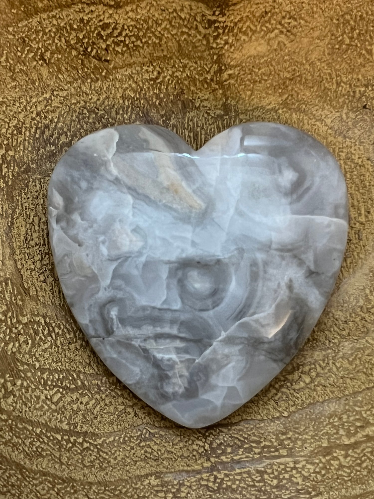 Image of  Crazy Lace Agate heart 