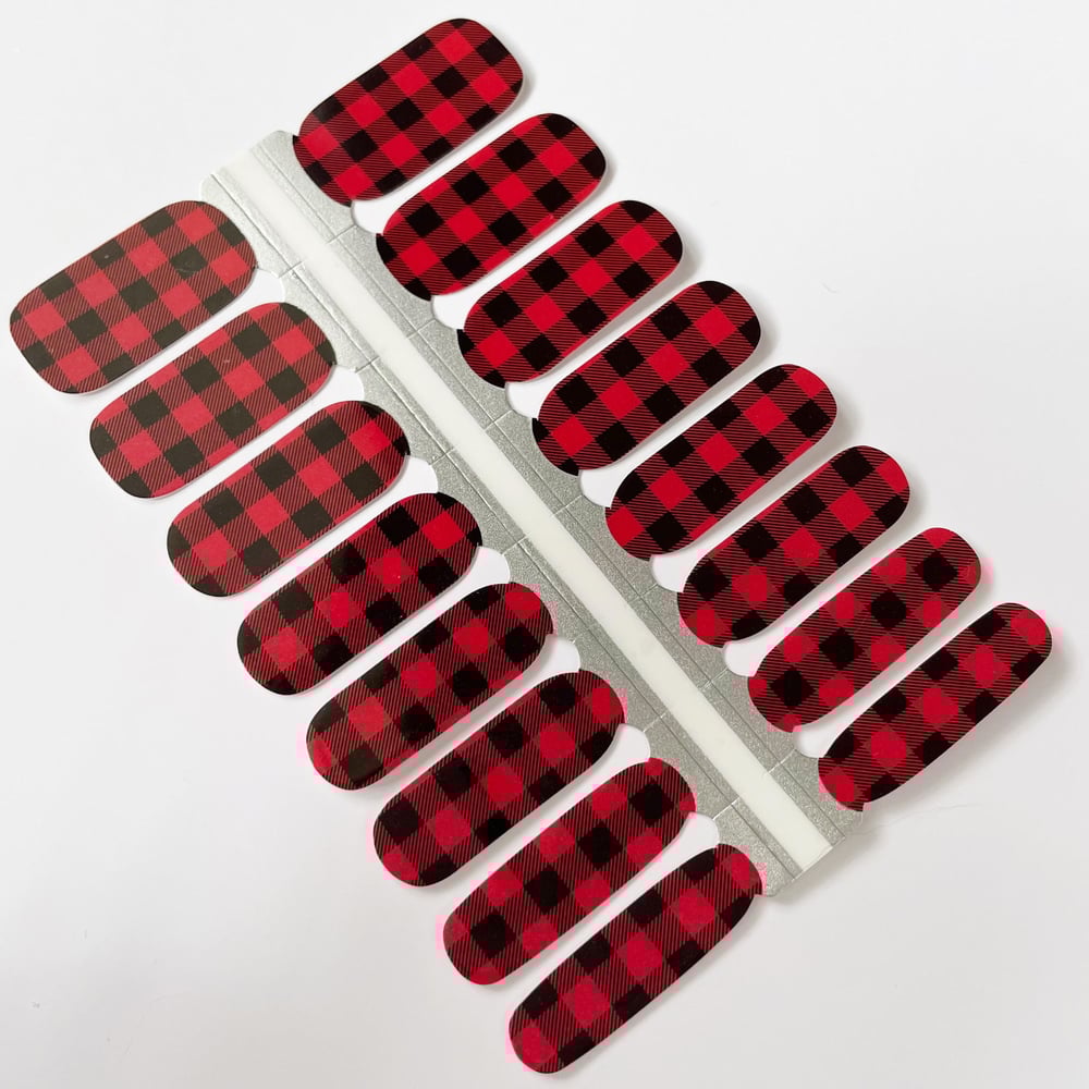 Buffalo Plaid Nail Polish Strip