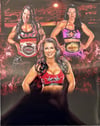 Autographed 8x10 - WWE + TNA Belts & Posed Photo