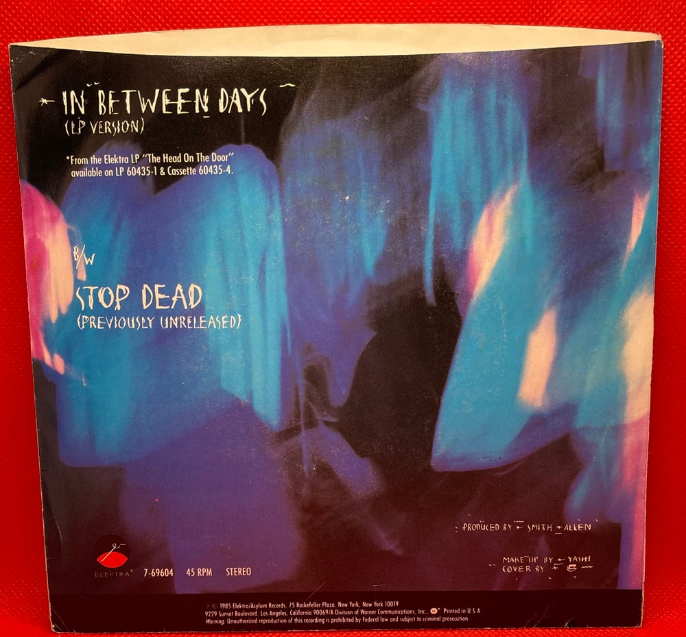 The Cure - In Between Days - Double A side Promo 1985 7β 45rpm