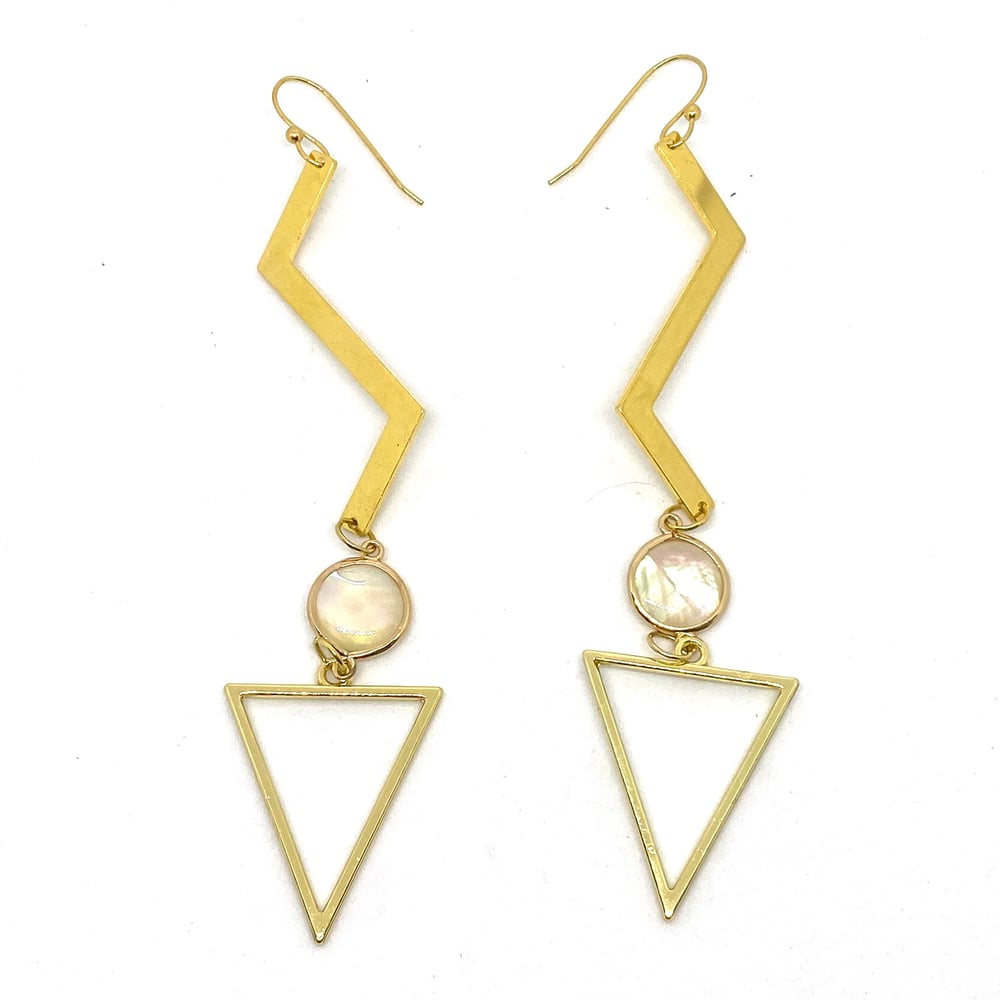 Image of Golden Rays Earrings (Earth Above and Below)