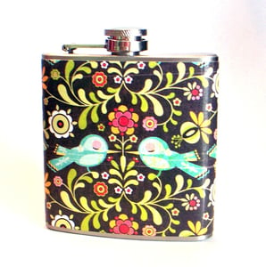 Image of Cocktail Chic Flask - Retro Birdies 6 oz