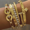 Textured Bangle Bracelet Set