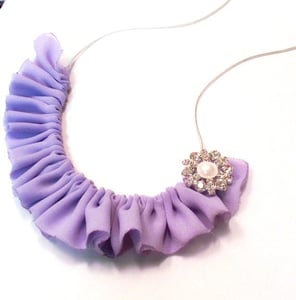 Image of Retro Ruffle Necklace. Lilac