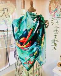 Image 1 of Original Art - Printed on 100% silk Scarves - Wearable Art