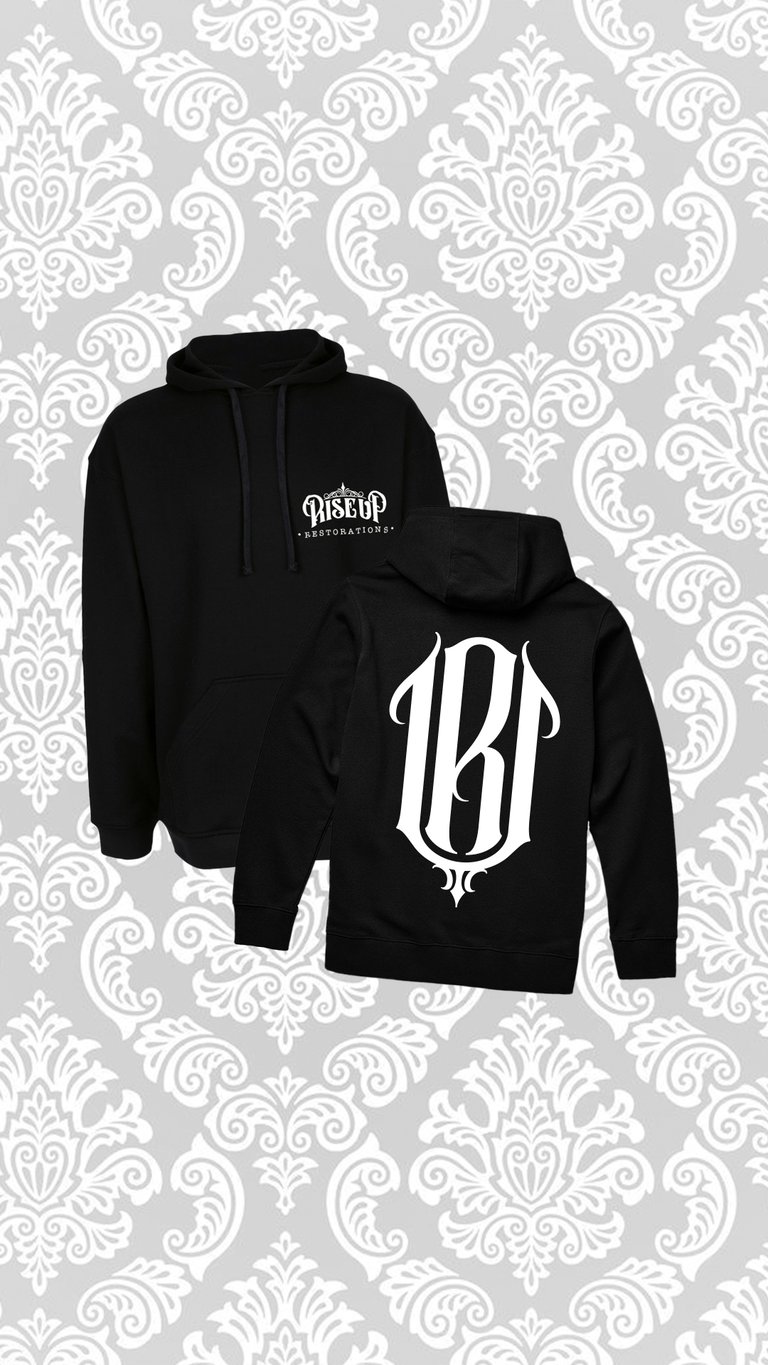 rise up hoodie in black