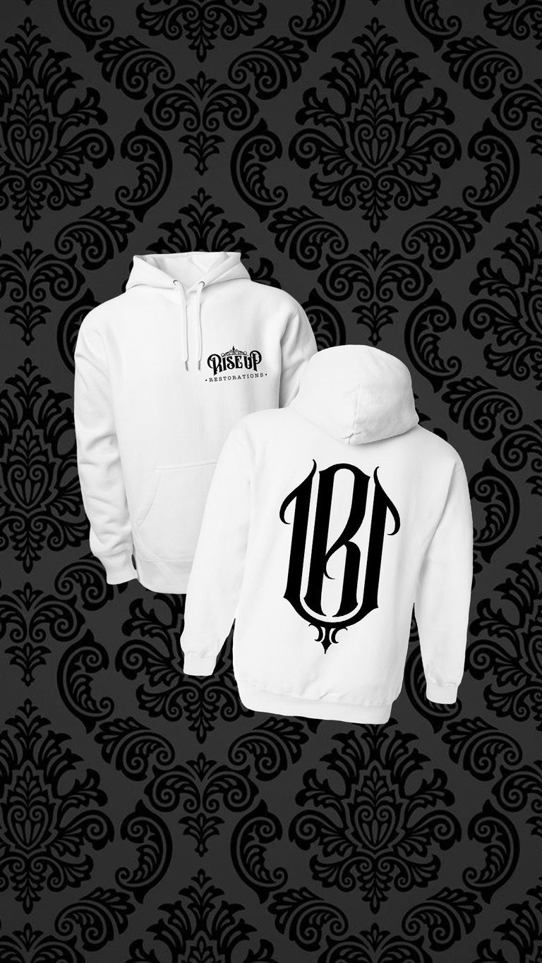 rise up hoodie in white