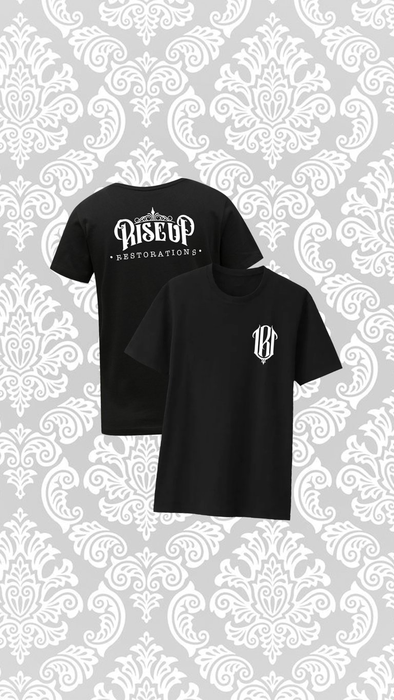 rise up resto tee in black