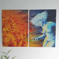 'Equinox' postcard print pair