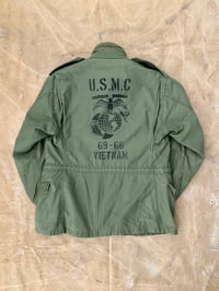 Image 1 of 60s USMC VETERAN M-1965 FIELD JACKET WITH STENCIL