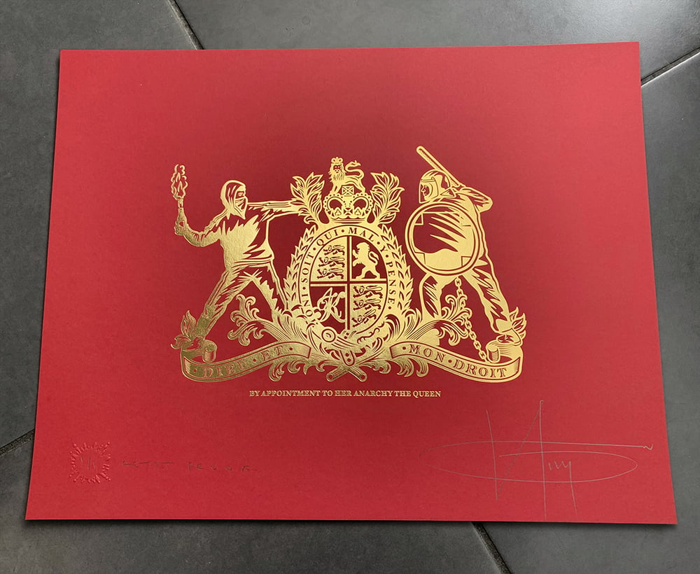 Image of THE NEW ROYAL CREST - unique gold/red - 1/1 ARTIST PROOF