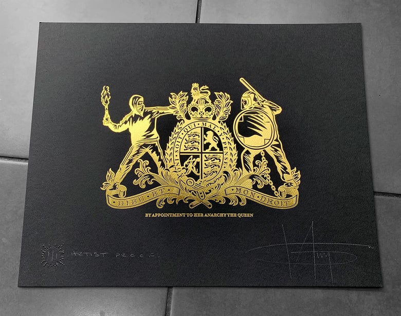 Image of BY APPOINMENT RO HER ANARCHY THE QUEEN - unique gold/black - 1/1 ARTIST PROOF