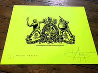 Image 1 of THE NEW ROYAL CREST - fluoro yellow - 1/1 ARTIST PROOF