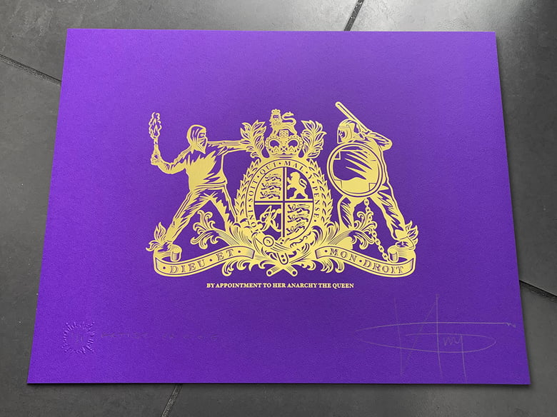 Image of THE NEW ROYAL CREST - unique gold/purple 1/1 ARTIST PROOF