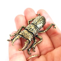 Image 3 of Stag Beetle - Brass Insect Ornament