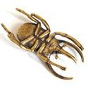 Horned Rhino Beetle - Miniature Brass Insect Ornament