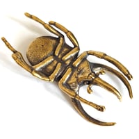 Image 2 of Horned Rhino Beetle - Miniature Brass Insect Ornament