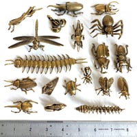 Image 4 of Horned Rhino Beetle - Miniature Brass Insect Ornament