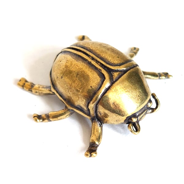 Image of Scarab - Miniature Brass Insect Ornament