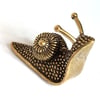 Snail - Miniature Brass Insect Ornament