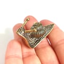 Snail - Miniature Brass Insect Ornament