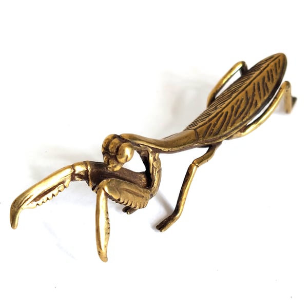 Image of Mantis - Brass Insect Ornament