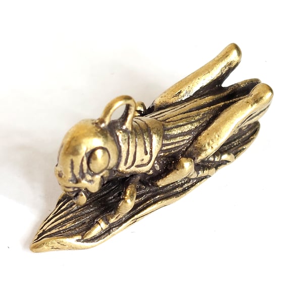 Image of Grasshopper - Miniature Brass Insect Ornament