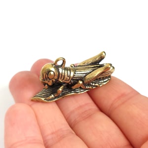 Image of Grasshopper - Miniature Brass Insect Ornament