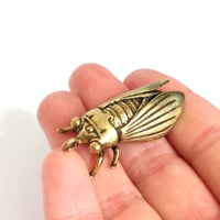 Image 3 of Cicada - Miniature Brass Insect Ornament