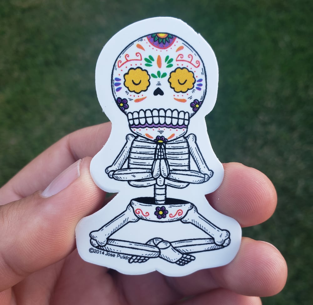 Yoga Calavera Mini Vinyl Sticker