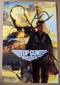 Image 1 of Top Gun Maverick Cast (5) Signed 12x8