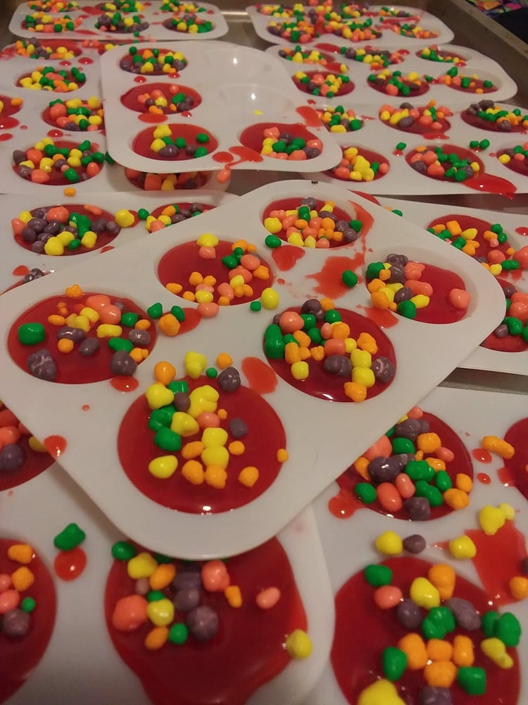 Image of Nerdy Ogre Boogers (Gummy Candy w/ Nerds)