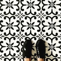 Image 1 of  Seville Tile Stencil for Floor and Walls Tiles - Moroccan Stencil/XS,S,M,L,XL