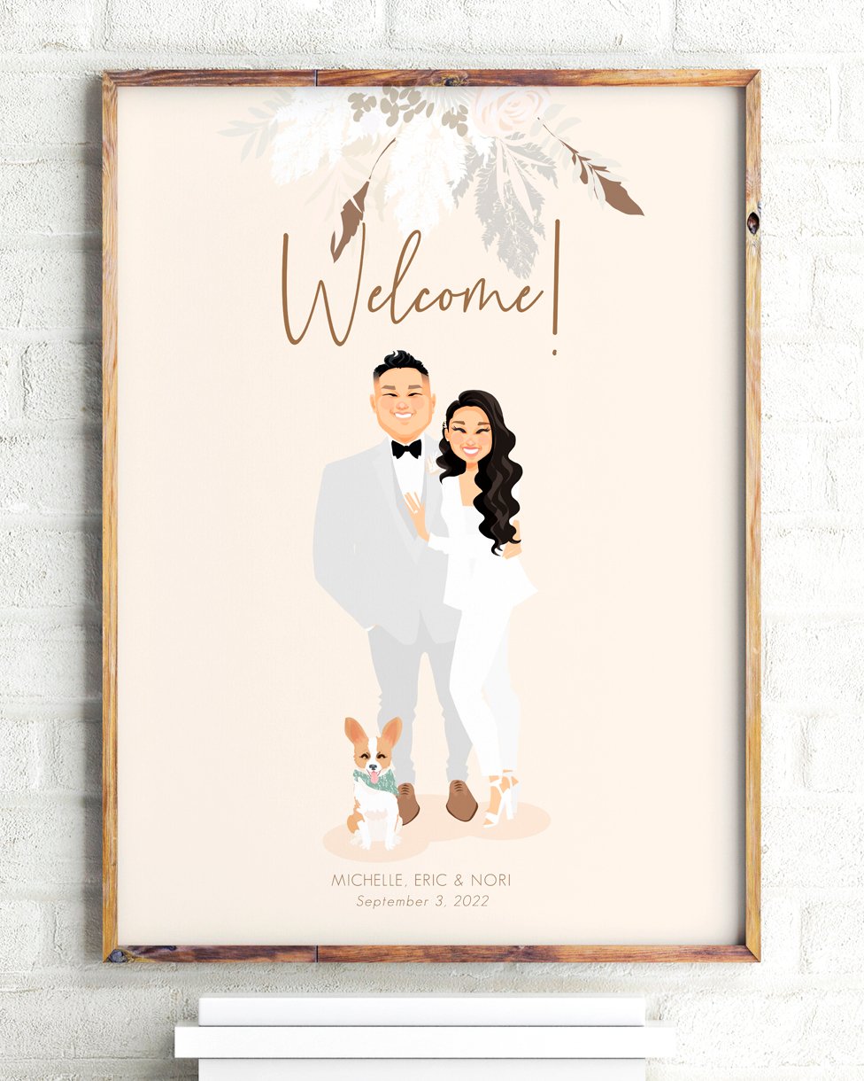 Wedding Welcome Sign Doodleism