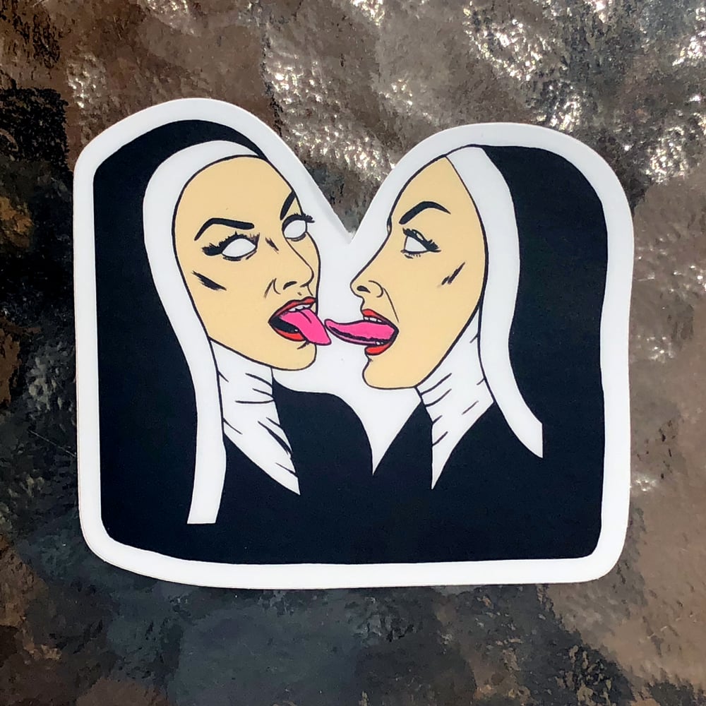Tonguing Nuns sticker