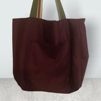 Image 3 of Vibrant African print green and red bag