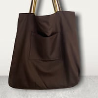 Image 2 of African print yellow and brown bag